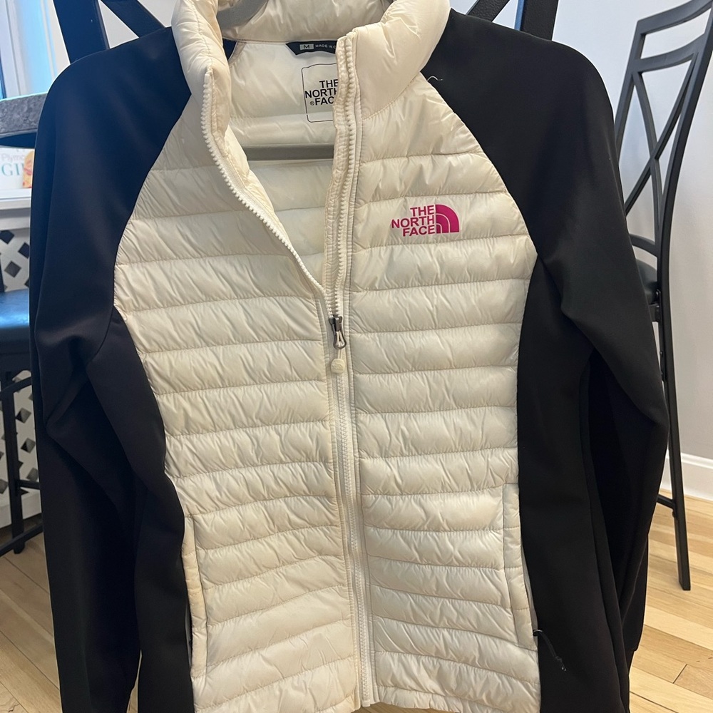 Cute white, black and pink north face